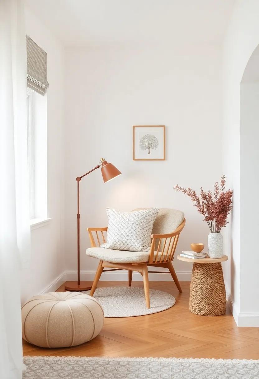 Cozy nooks: Design little corners with a⁢ chair and a reading lamp‍ for an ⁢inviting retreat away from the main seating area
