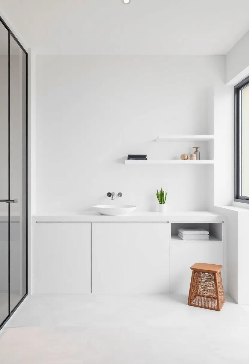 Embracing Minimalism with Sleek Built-In Shelves ​in Modern Ensuites