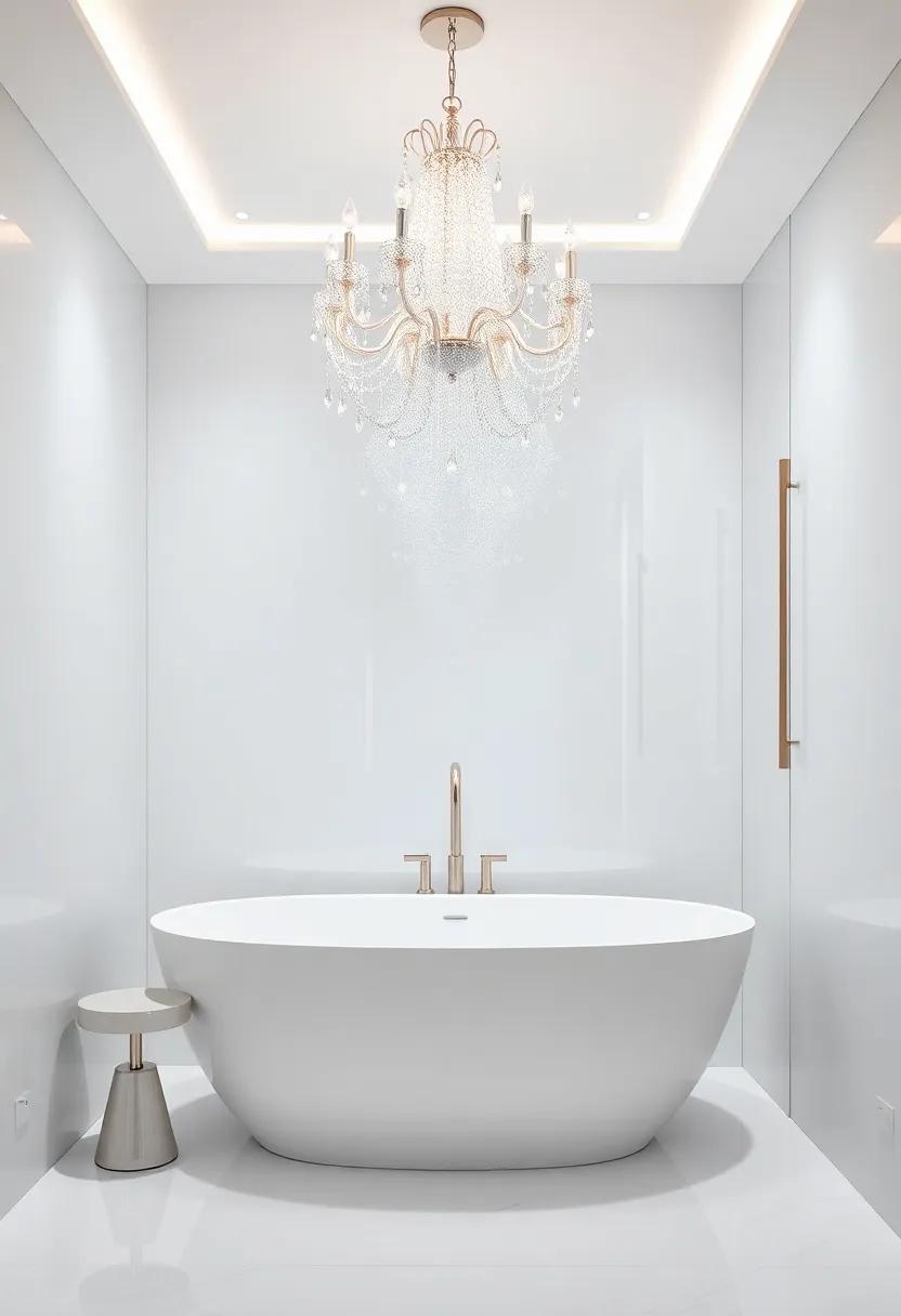 crystal Clear Reflections: ⁤The Allure​ of Crystal Chandeliers⁣ in ‍Ensuites