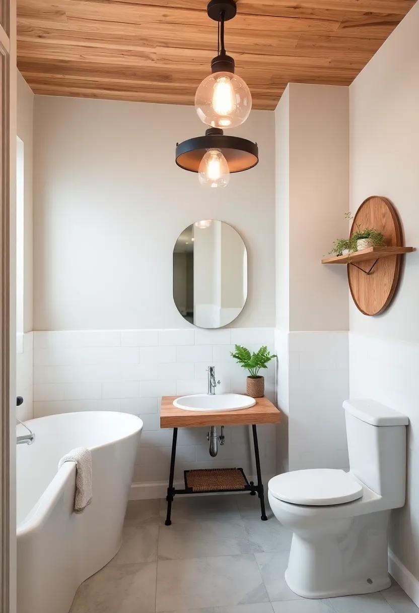 Industrial Pendant Lights: Contrast soft farmhouse aesthetics with​ industrial-style pendant lights for a beautifully balanced look