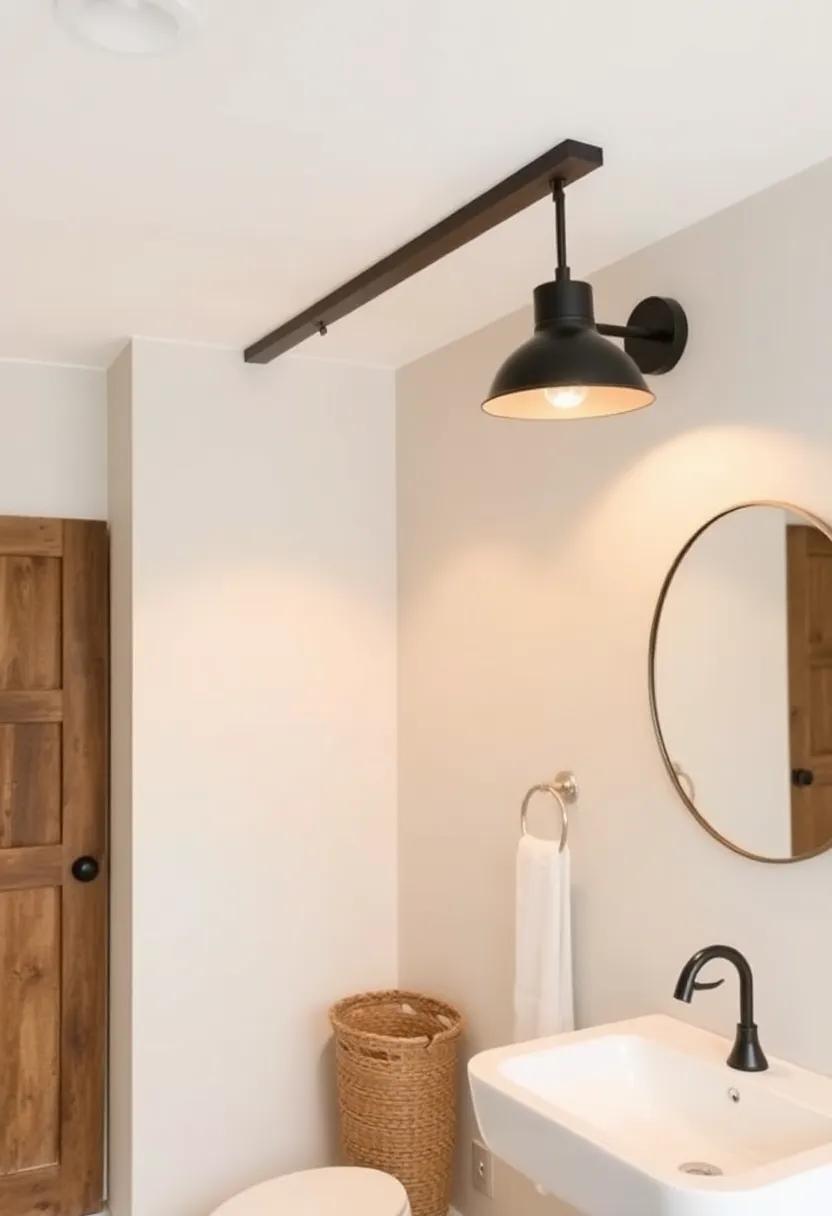 Rustic Track lighting: Install rustic track lighting to provide flexibility in illuminating different areas, enhancing⁢ both style and functionality