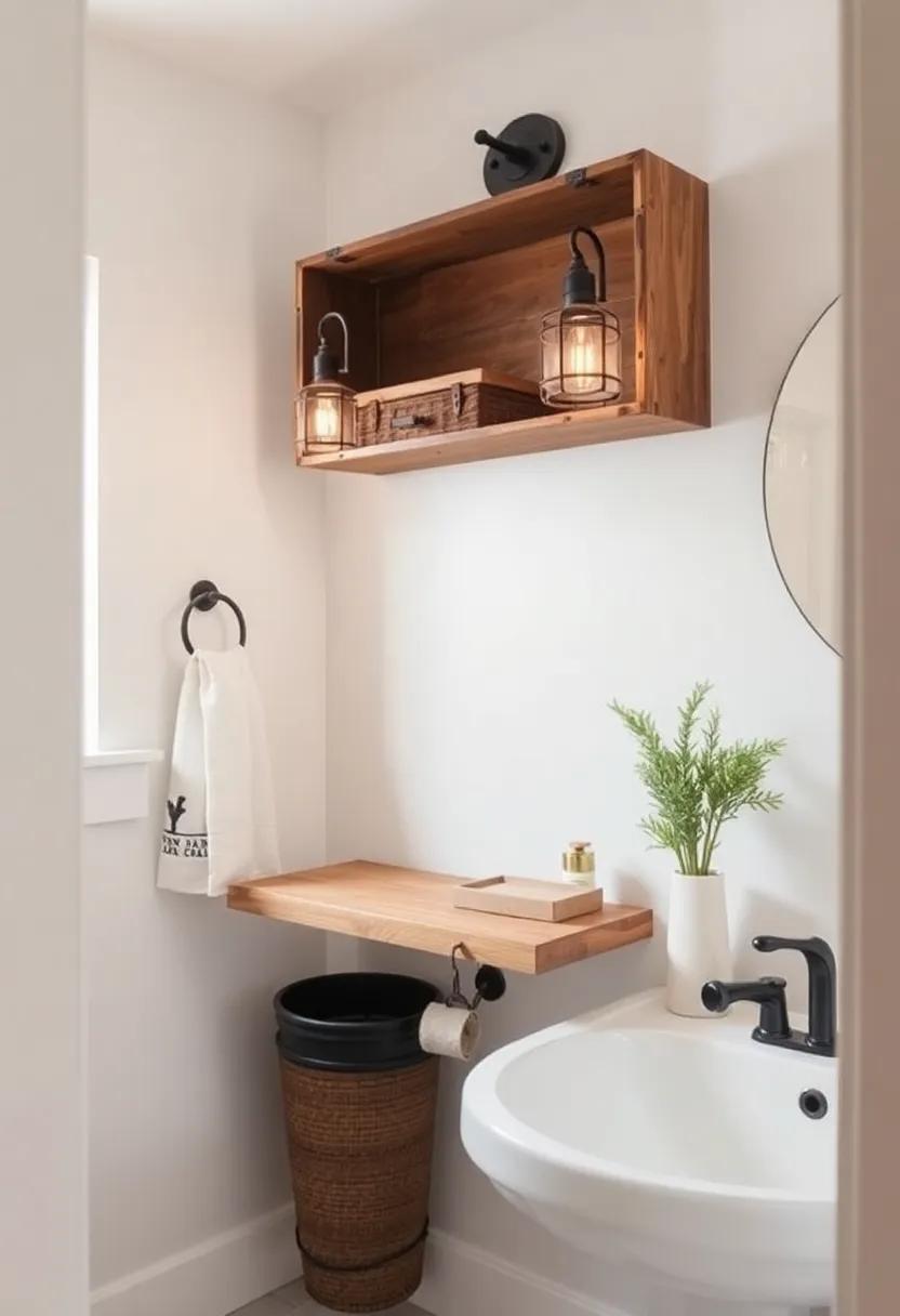 Upcycled Toolbox Lighting: Turn vintage toolboxes into creative light fixtures that can⁣ become a conversation starter in your charming bathroom