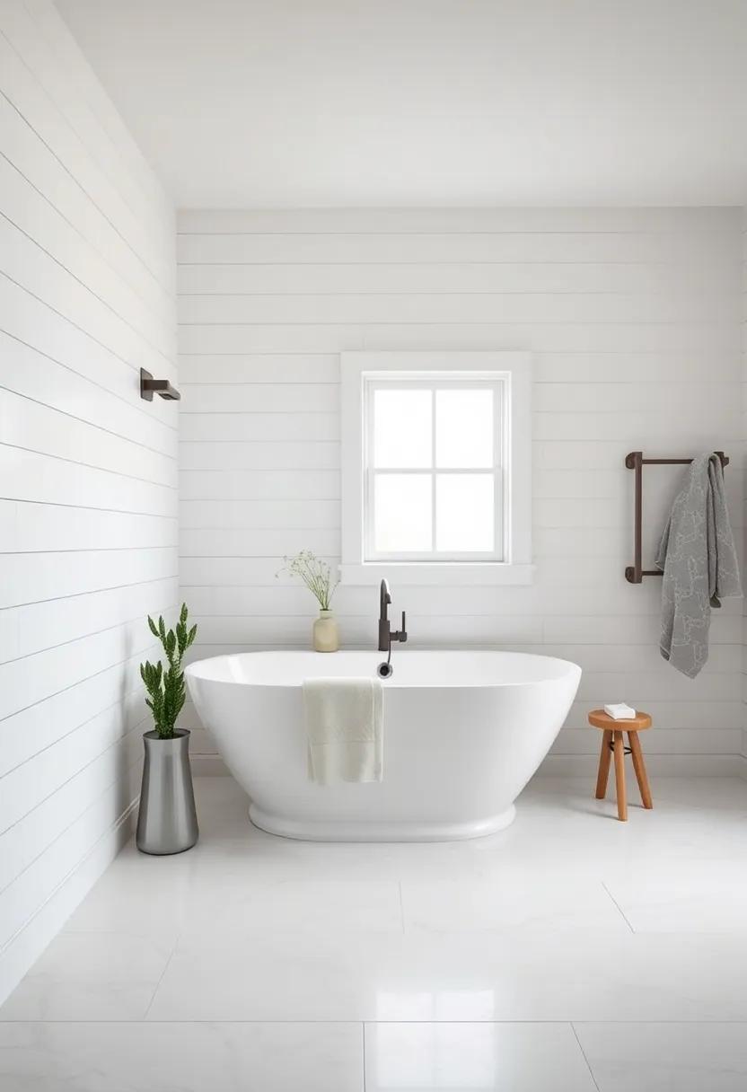 Integrating Shiplap⁣ Walls into Modern Bathroom Designs