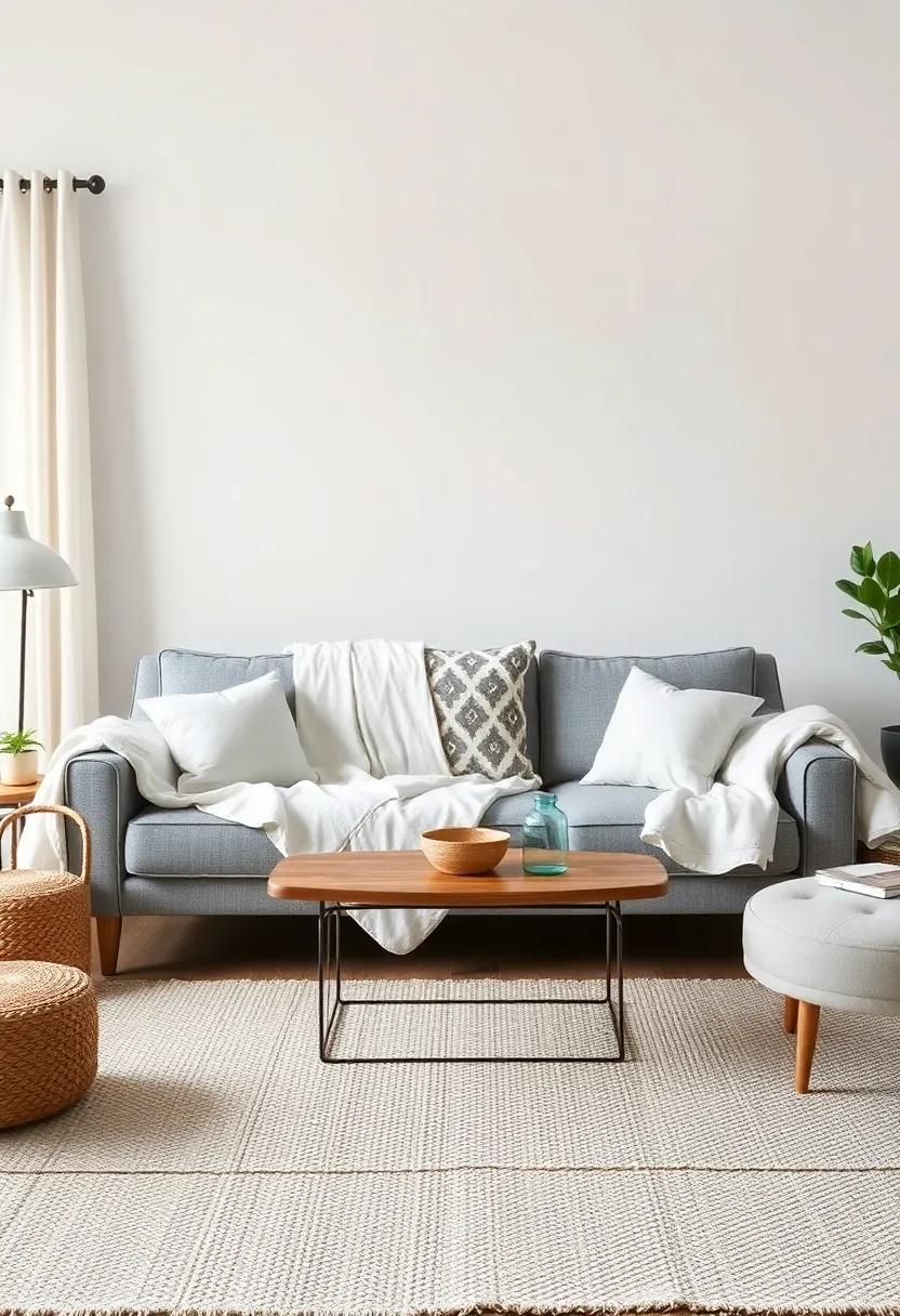 Quilted Coverlets: ⁢Drape a quilt or coverlet over your⁣ grey‌ couch for a touch of farmhouse style and extra comfort