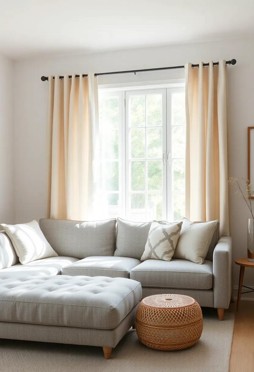 Farmhouse-chic ‌Curtains: Use lightweight, ⁣flowing curtains ⁤in soft colors⁤ or⁣ simple ⁢patterns to‍ frame your windows without overpowering the space