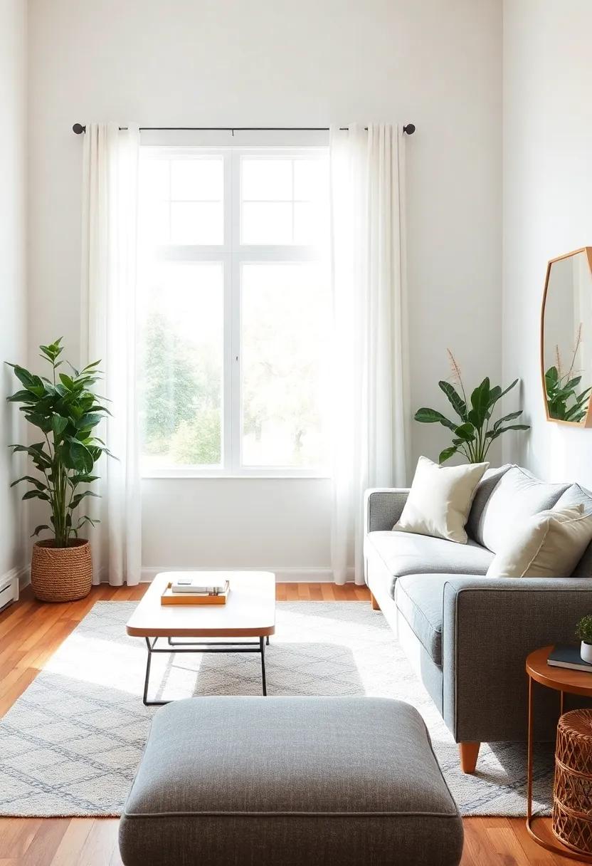 Invite Natural Light: Maximize ‍natural light by⁣ using sheer curtains or placing ⁣mirrors strategically to ​capture and reflect light back into the room