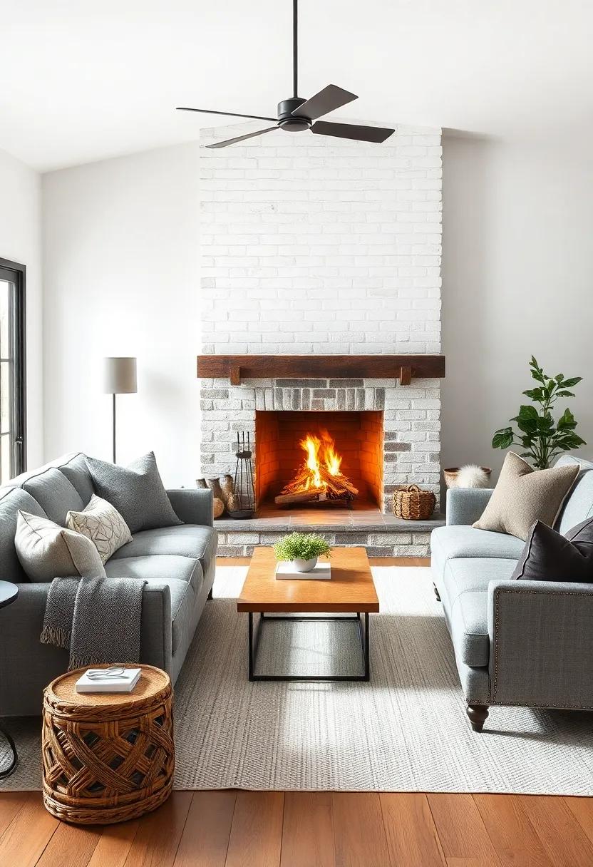 Cozy Fireplaces: If possible, position⁣ your grey‍ couch​ near a fireplace to ⁢create a warm and inviting gathering spot for family and friends