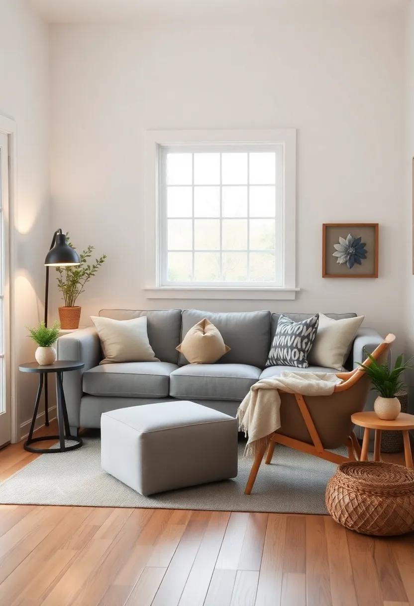 Cozy⁤ Nook:⁤ Create⁤ a ⁣reading nook beside⁣ your grey ‍couch with a⁣ comfy chair, a side table, and ⁤a good⁤ lamp for the ultimate cozy corner
