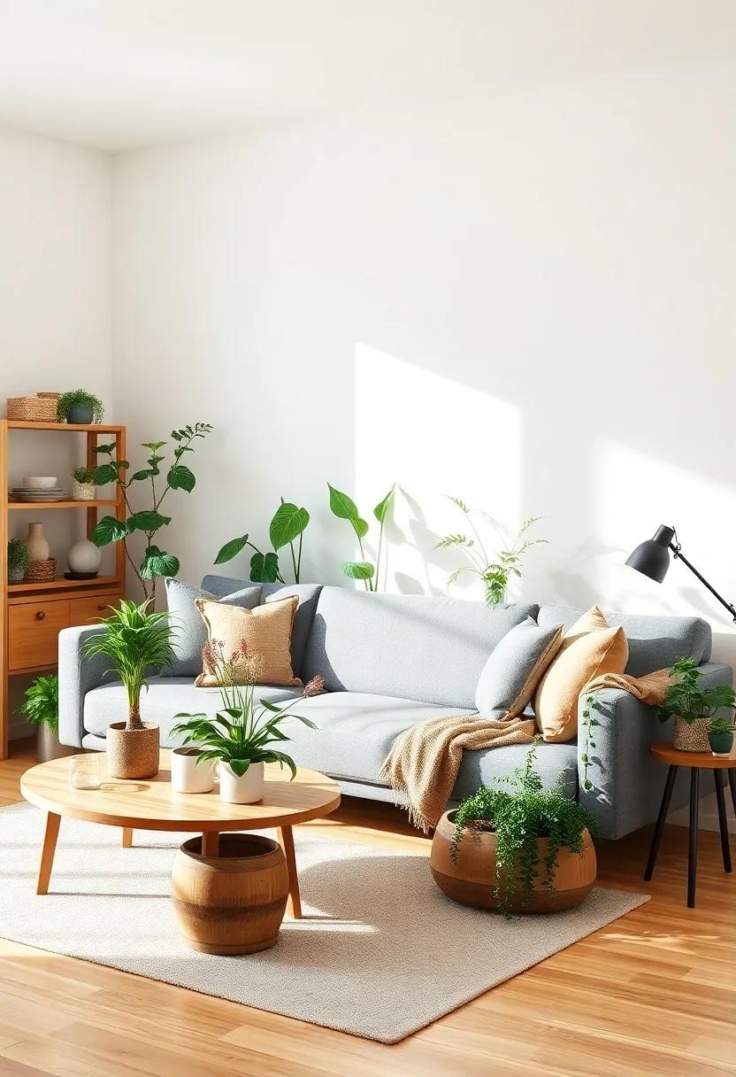 greenery Galore: Add potted plants or fresh flowers to breathe ⁣life into the room and complement the calming grey of⁢ your couch