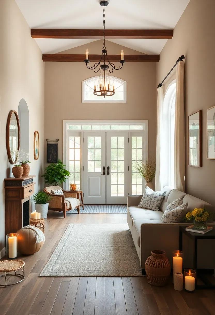 Warm Lighting:‌ Using‌ Fixtures and ⁤Candles to Enhance Your Living Room Entryway