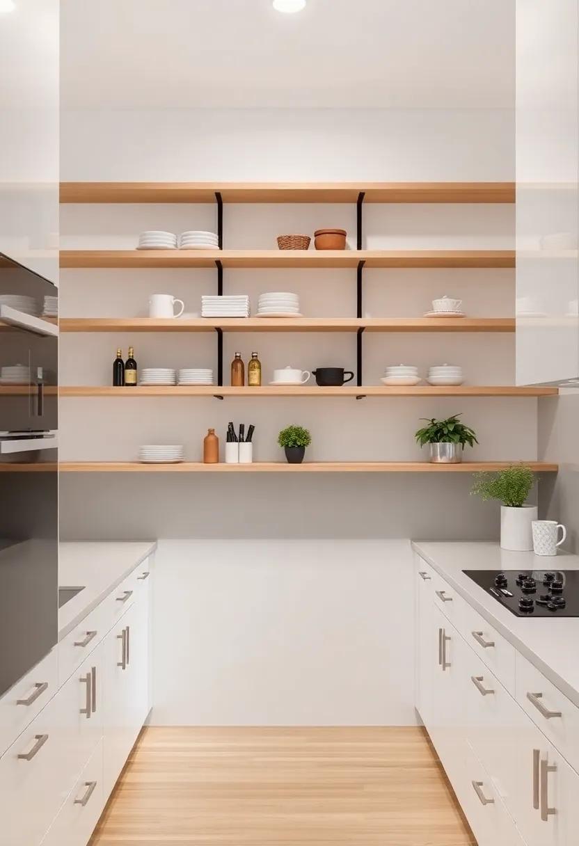Utilizing Open Shelving to Promote an Airy and Organized Space