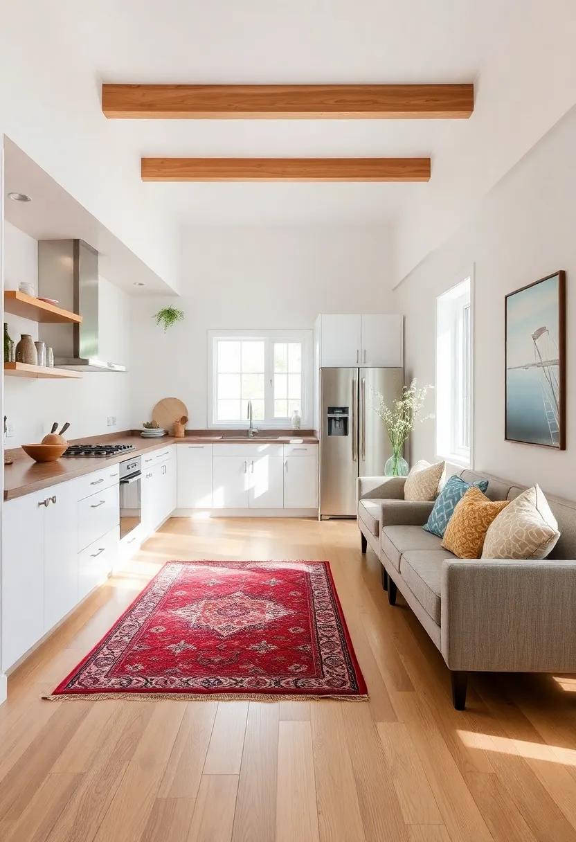 Enhancing Flow ⁢with Rugs and Textiles Between Galley kitchens and Living ⁤Areas