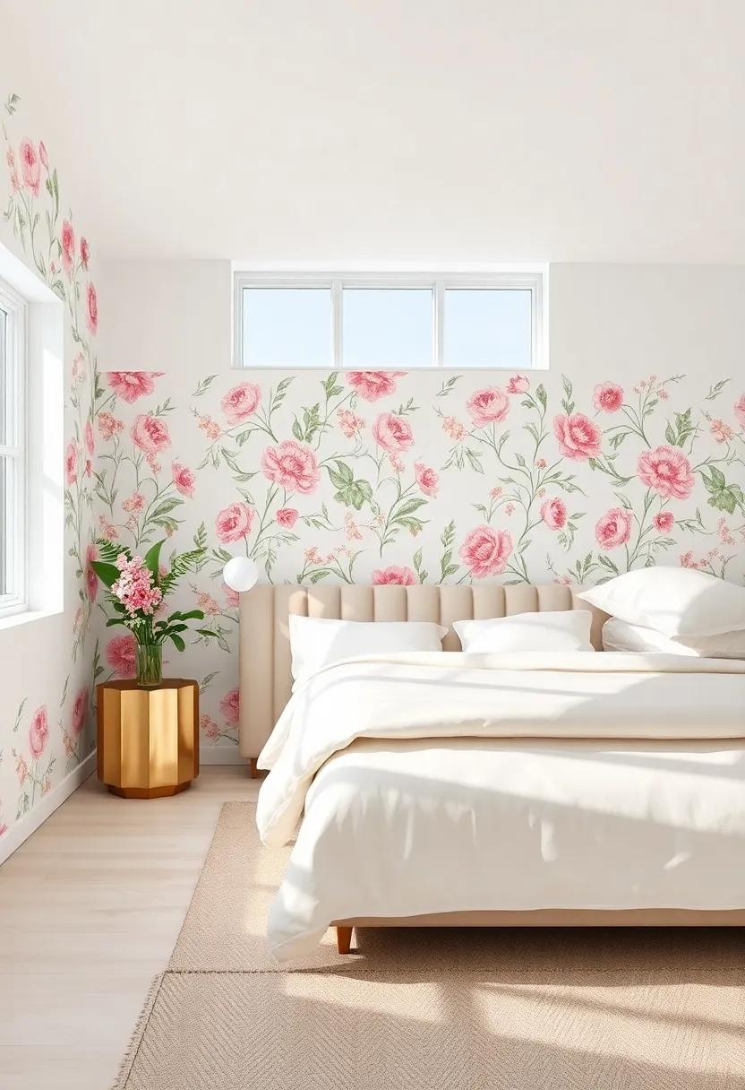 Natural Light and Bright Spaces: enhancing Floral Wallpaper Impact