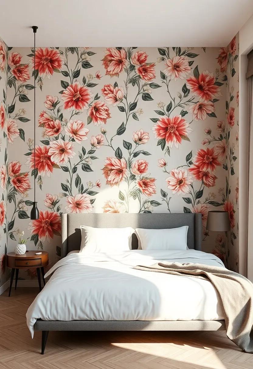 Statement Walls: The Impact of Bold Floral Wallpapers on Bedroom Atmosphere