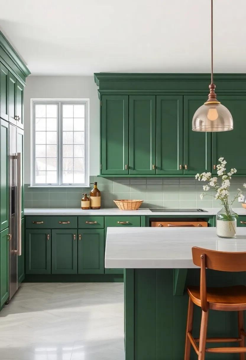 Exploring the Versatility‌ of Green Cabinets in Various Kitchen Styles