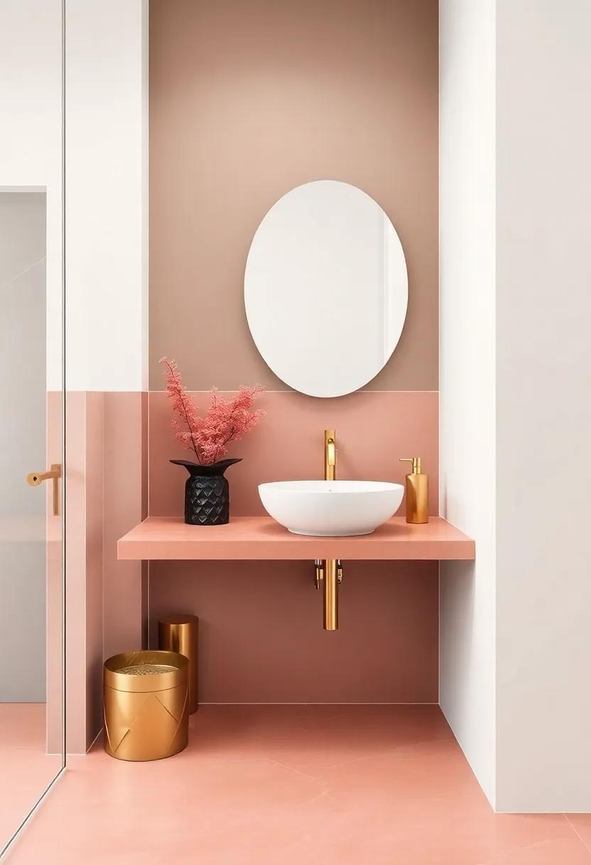 The Power of Contrast: Balancing Coral and Brass for Visual Appeal