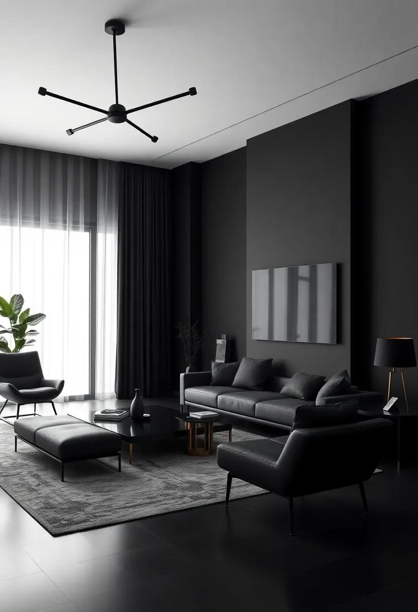Sleek Furniture Designs That Complement a High-End Black Aesthetic