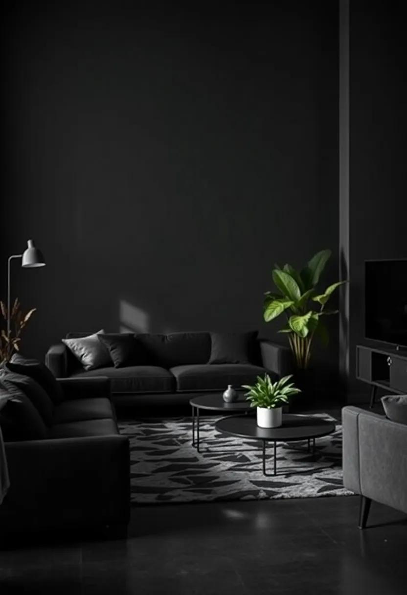 Sophisticated Textures: Mixing Leather and Velvet in Black Interiors