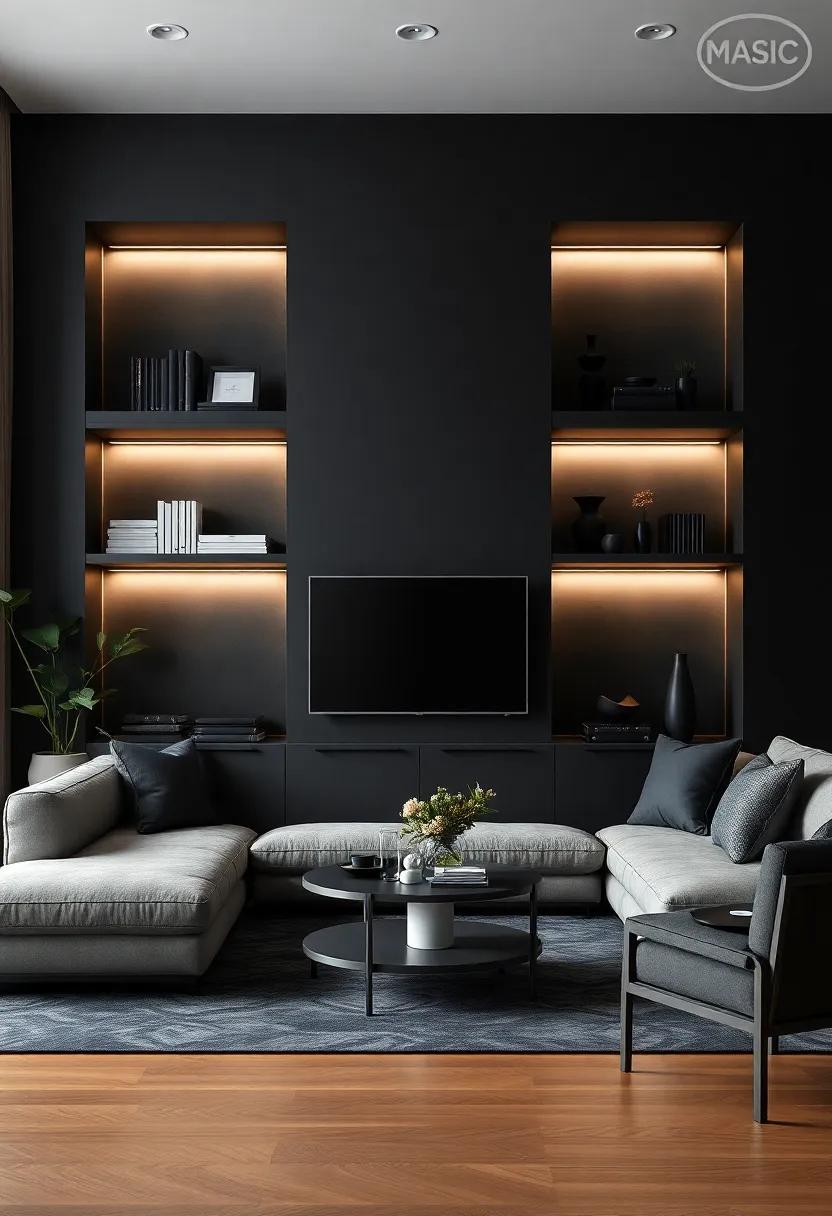 Captivating Shelving Ideas to Showcase Black-Themed Collections