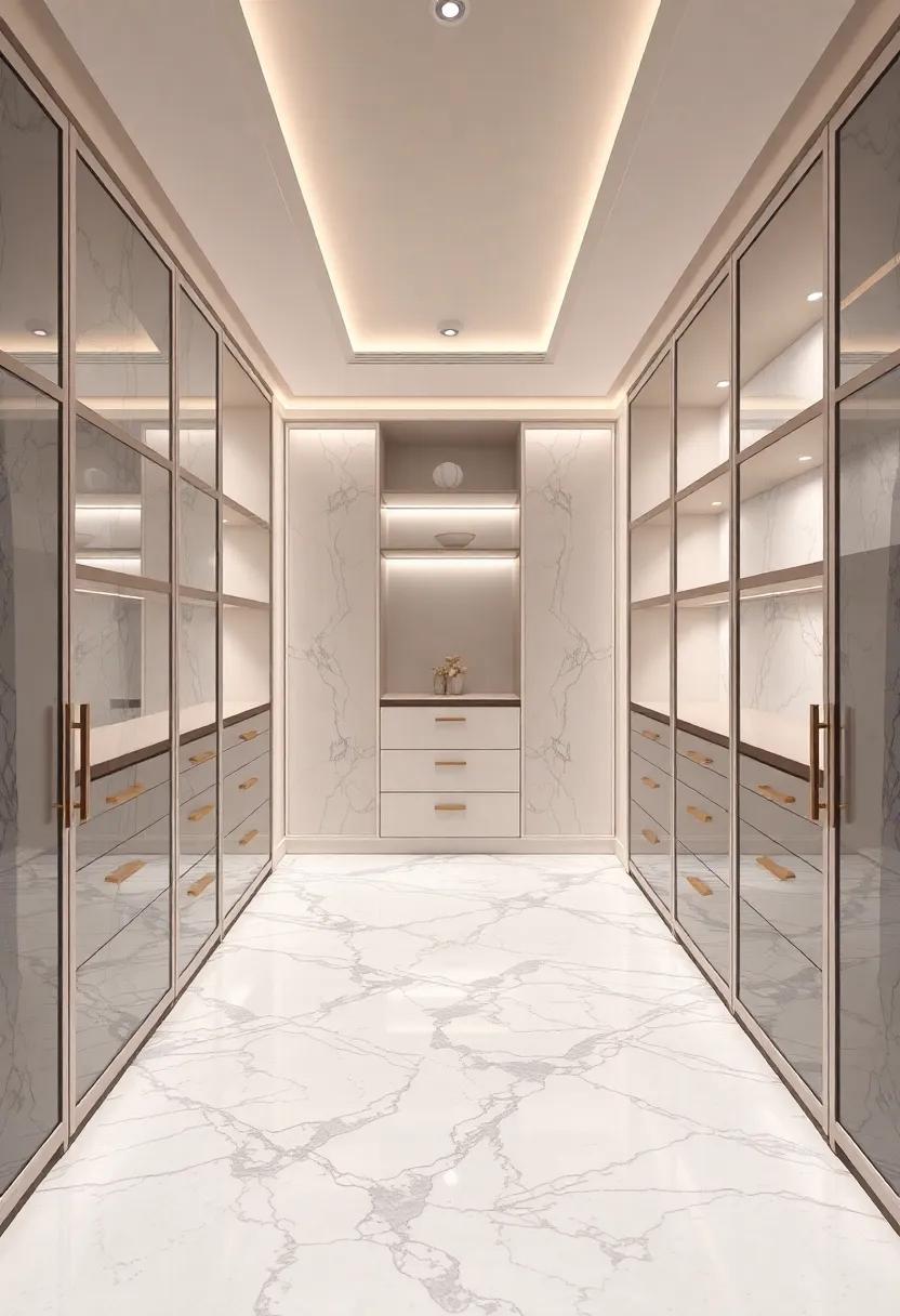 Marble Flooring Patterns⁣ That Make a Lasting ⁣impression in Walk-In​ Closets