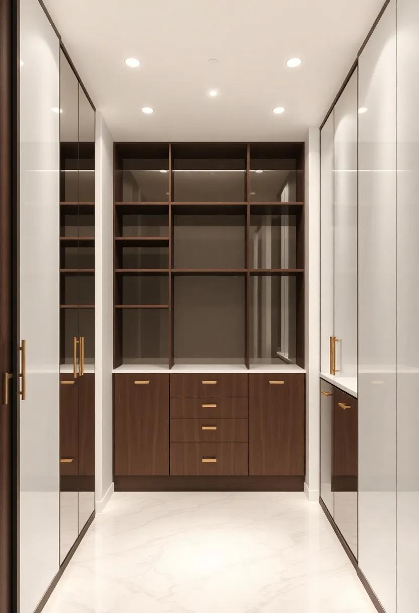 Integrating mirrors to Amplify Space and Elegance in Closet Designs