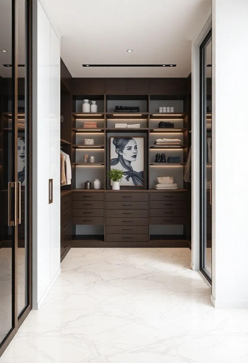 Creating Visual Harmony with ​Contrasting Colors and Textures​ in Closet designs