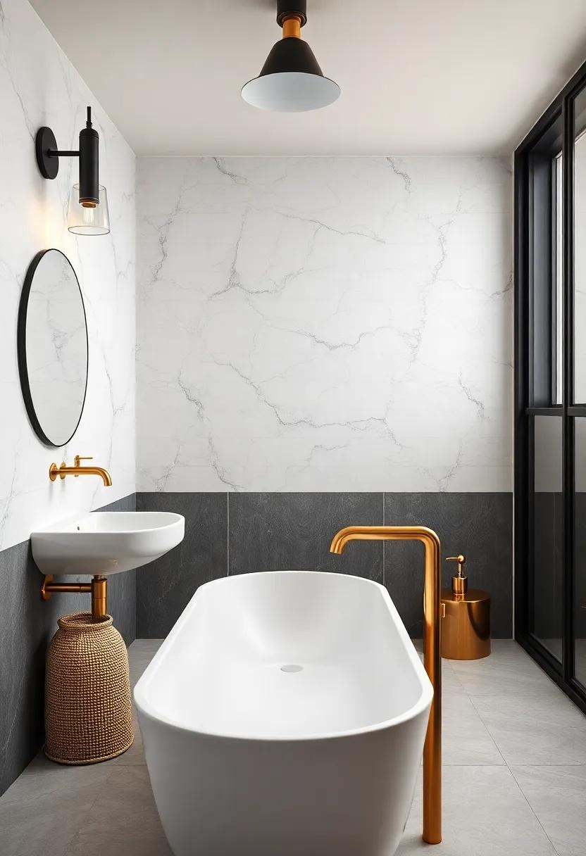 Elevating​ Aesthetic Appeal with‌ Brass Accents in Bathroom Design