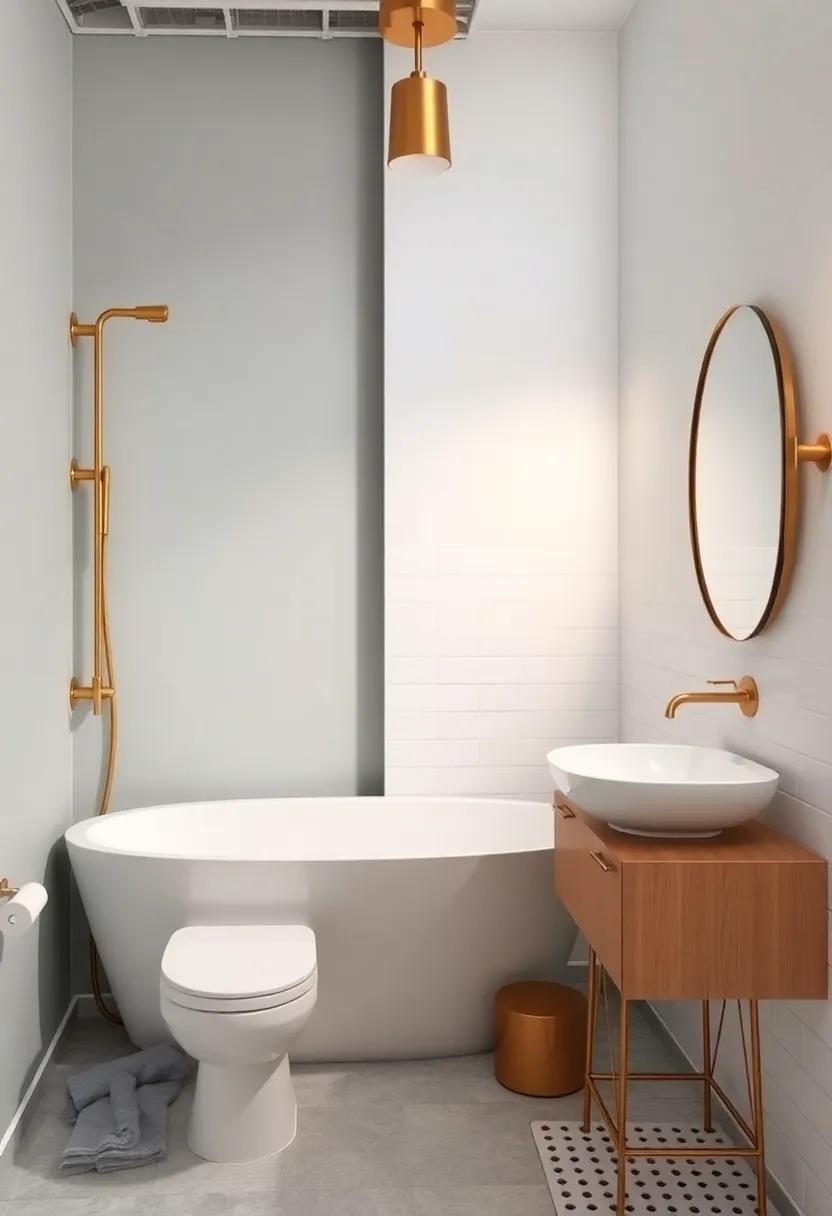 Focal Points ⁣and Accents: Building a Bathroom‍ Around Brass Features