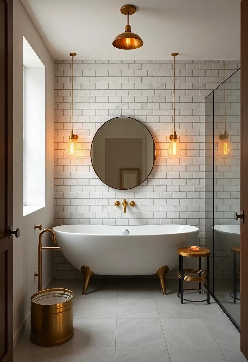 The Warm glow⁤ of Brass: Lighting Fixtures that Transform Bathroom Spaces