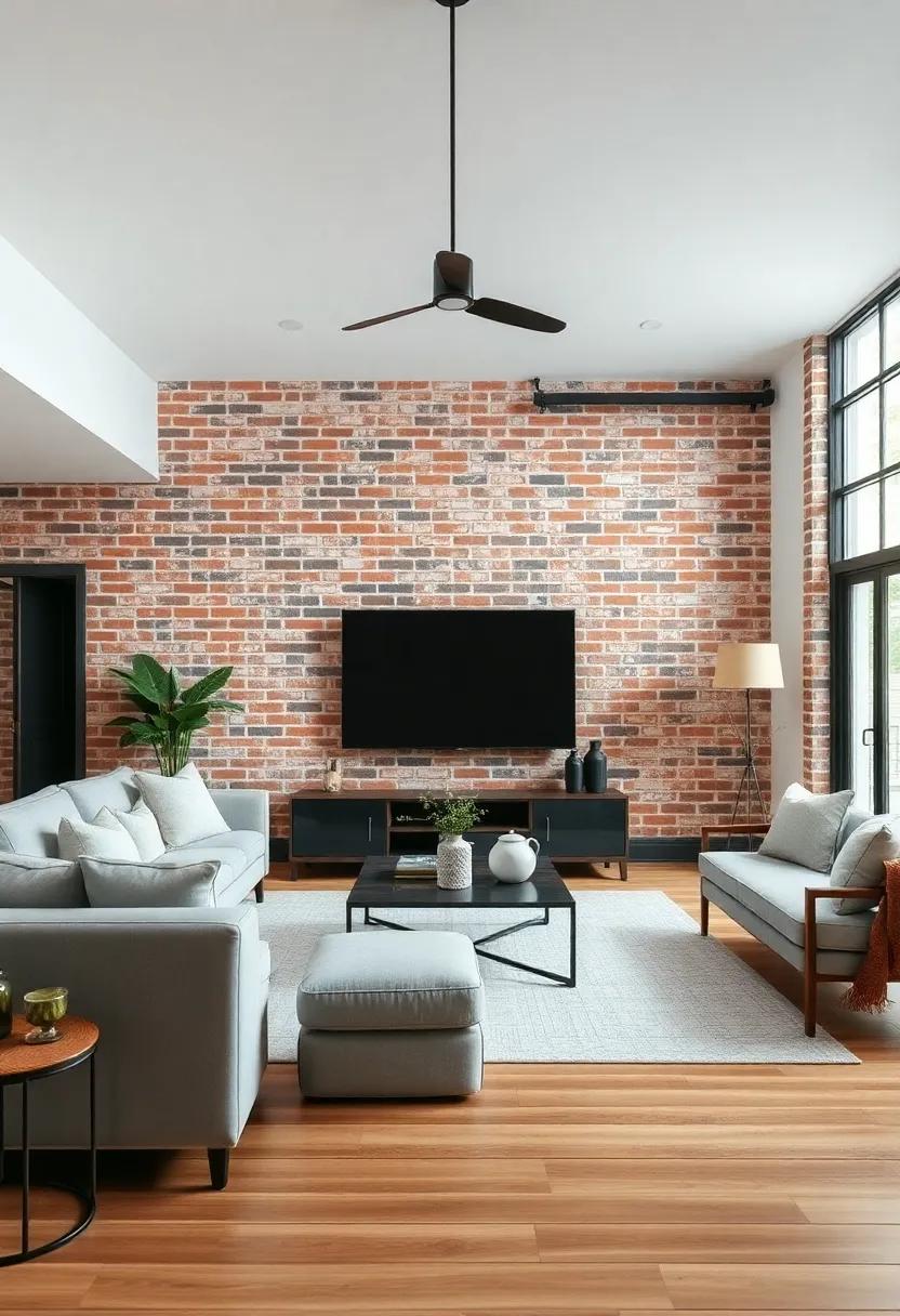 Use neutral⁢ color palettes for walls and furniture to allow the ⁣raw beauty of the brick to take​ center stage without overwhelming ⁣the senses