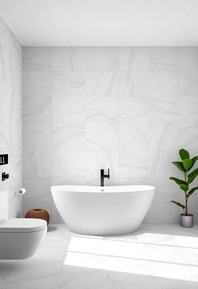 Transforming ⁢Your Space with Large-Format ‌Tiles for a Modern ​Bathroom Look