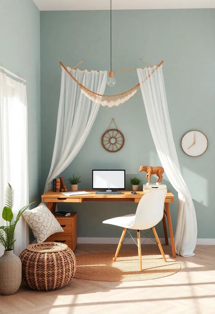 Integrate A Dreamy Canopy For⁣ A​ Bohemian Touch That Encourages Creativity