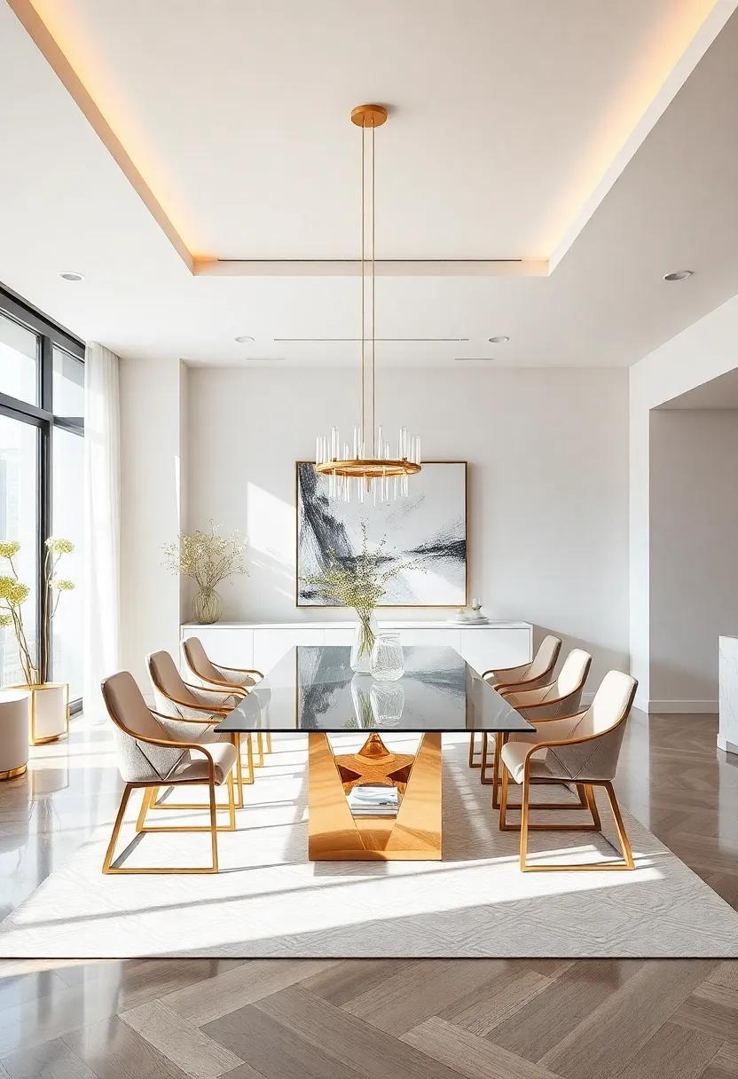 Visualizing Gold⁤ Accents in Open Concept Dining Spaces
