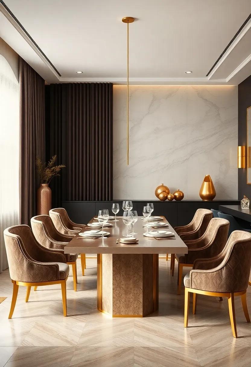 A⁤ Palette⁣ of Rich Textures ‍Complementing Gold⁣ Elements