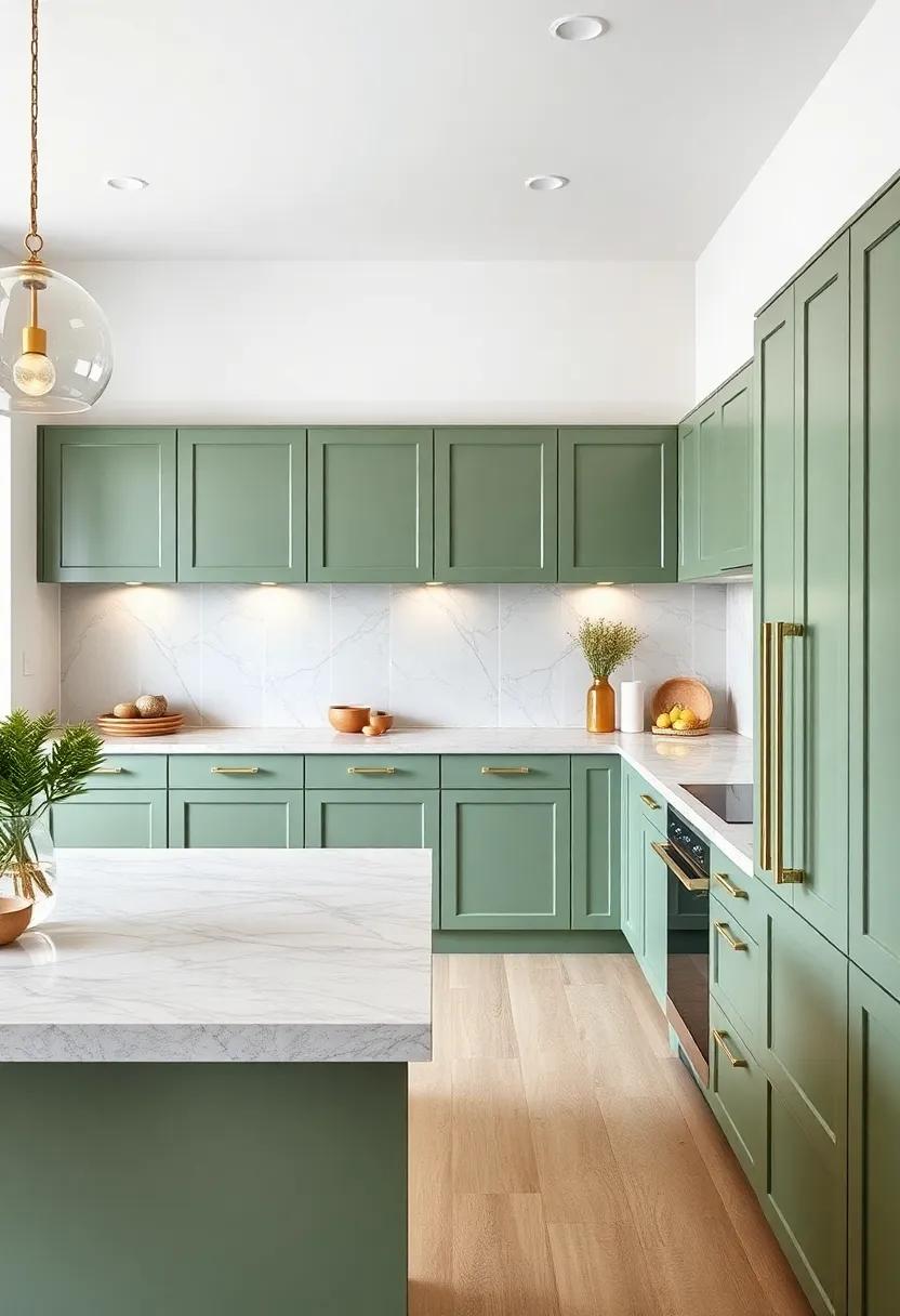Luxurious⁣ Textures: Enhancing sage Green Cabinets with Natural⁣ Elements