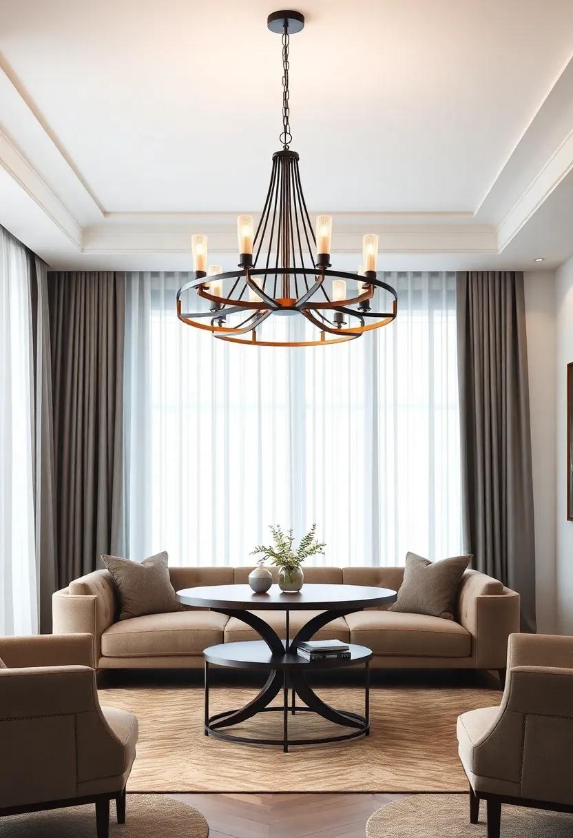 Mixing Textures Blending Wood and Metal Chandeliers for Unique Aesthetic appeal