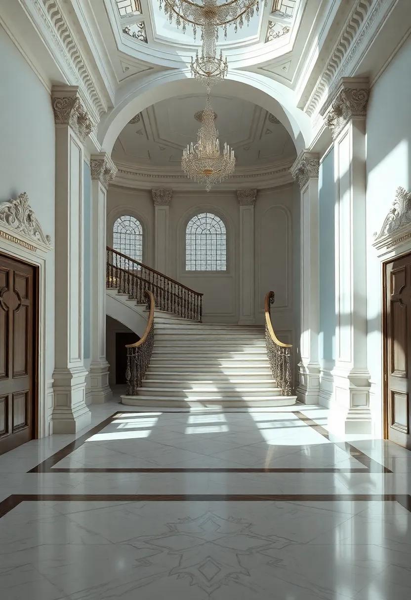 Breathtaking Entryways⁣ Showcasing Grand Staircases and Ornate details