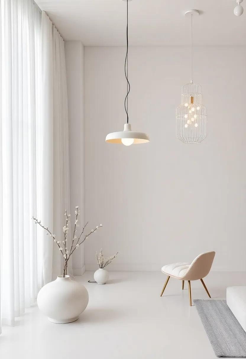 Statement Lighting: Elevate your space with sculptural pendant lights or elegant chandeliers that serve as a focal point, illuminating your home with a warm glow