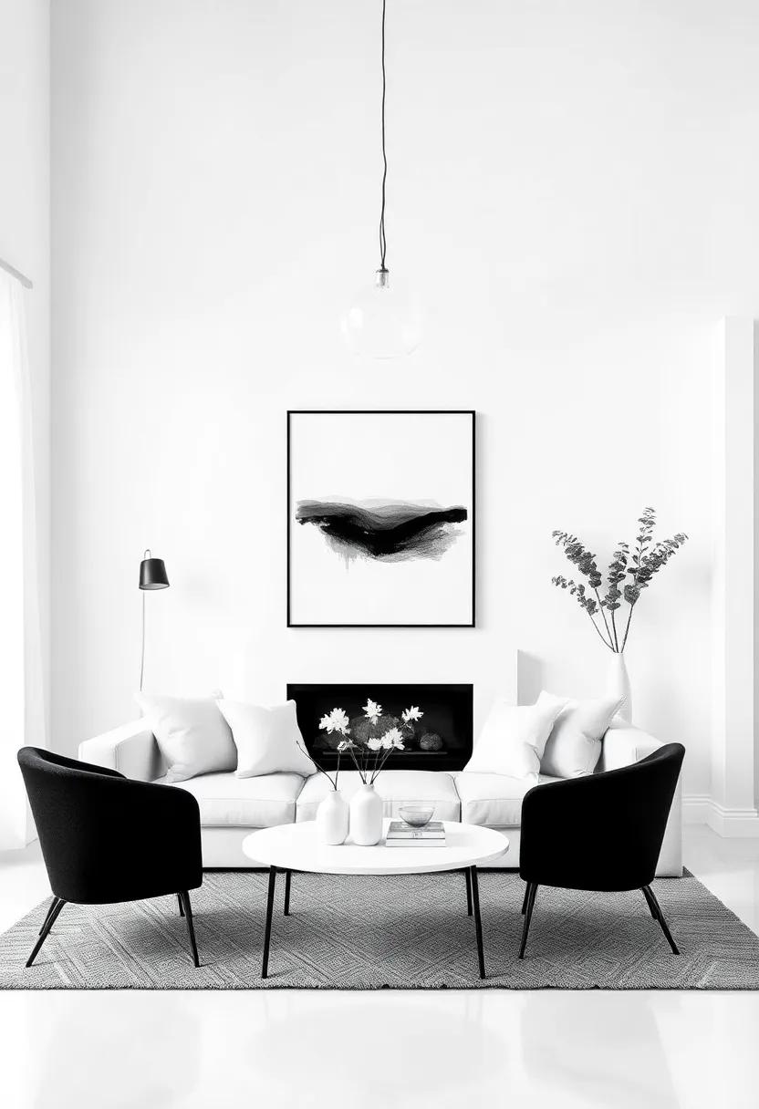 Monochromatic Artwork: Opt for black and white artwork or monochrome photography to add sophistication while keeping the overall palette cohesive