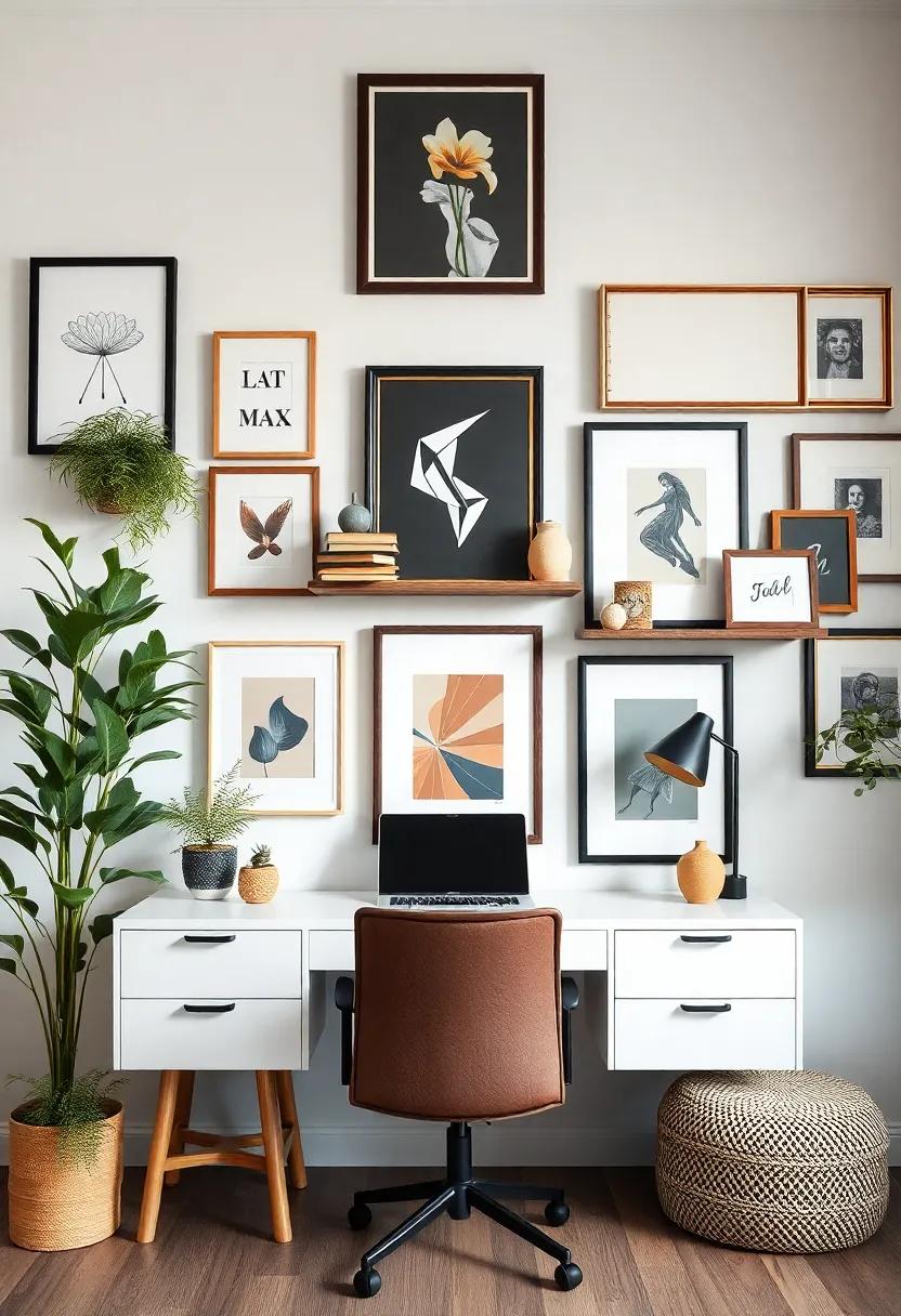 Eclectic Wall Decor: Merging Frames, Shelves, and Focal Points Seamlessly