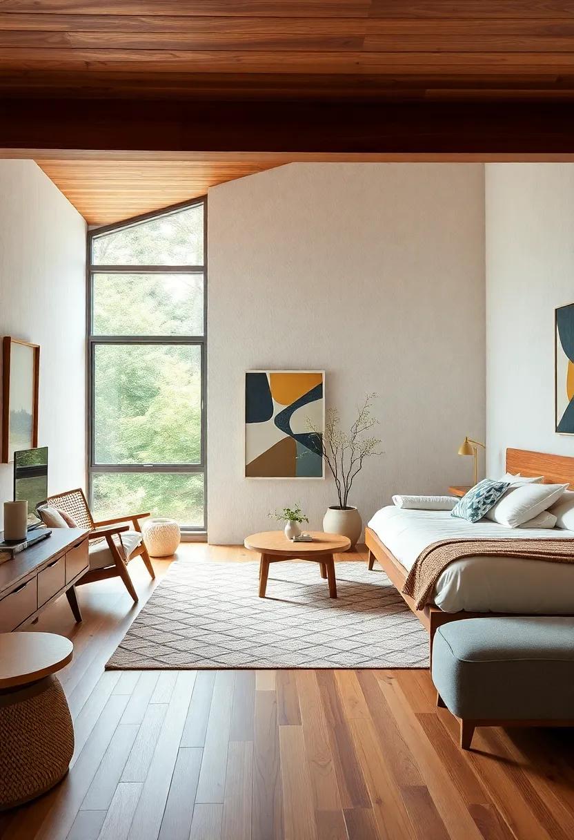 Layering Textures for an Inviting Mid-Century modern Retreat