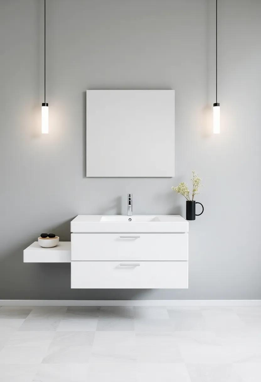 Choose a floating vanity: Elevate your bathroom's aesthetic with⁤ a sleek floating vanity that adds space and modernity