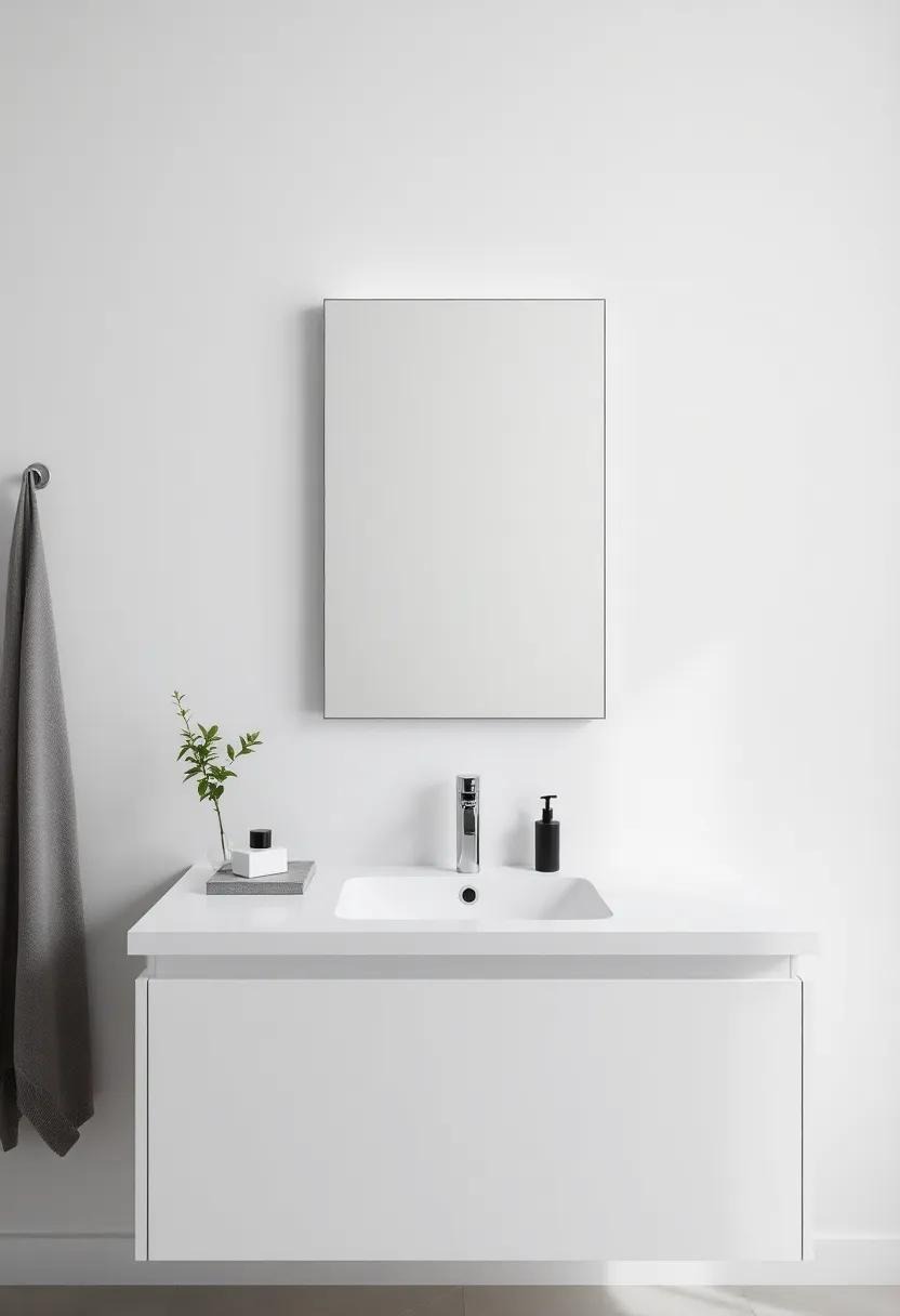 Implement smart technology: ‌A smart LED mirror ​or voice-activated faucet can contribute practicality without compromising style