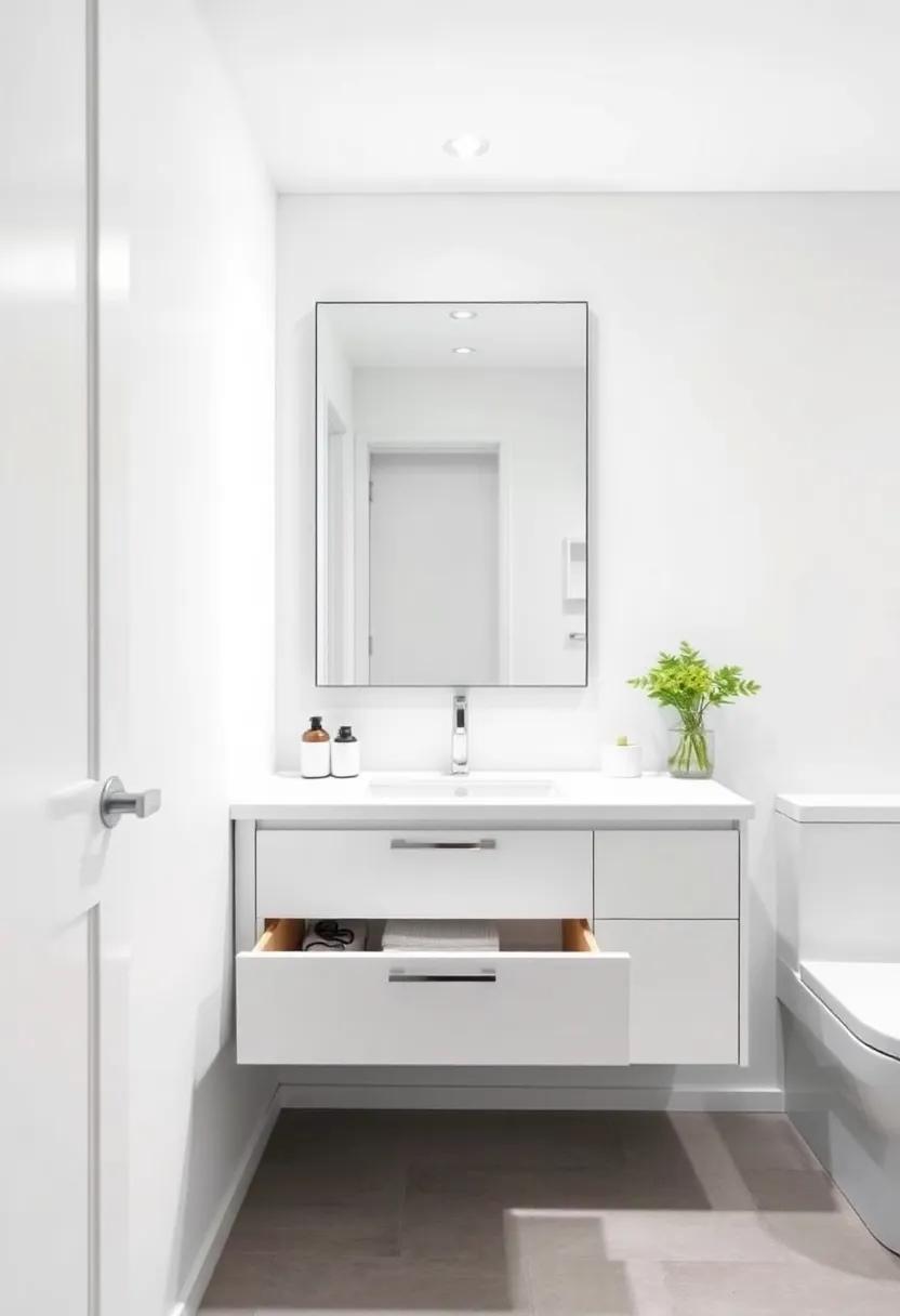 Incorporate a pull-out drawer: A ⁤pull-out drawer hidden in the vanity can neatly store everyday ‌essentials for easy access