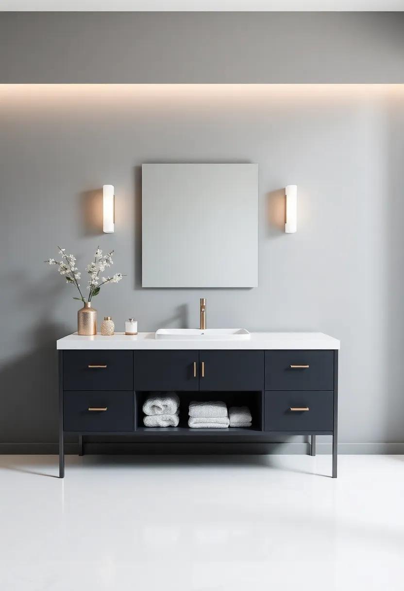 Stick⁢ with​ built-in storage: Maximize efficiency with a vanity that ‌features hidden compartments for a clean and tidy ‌look