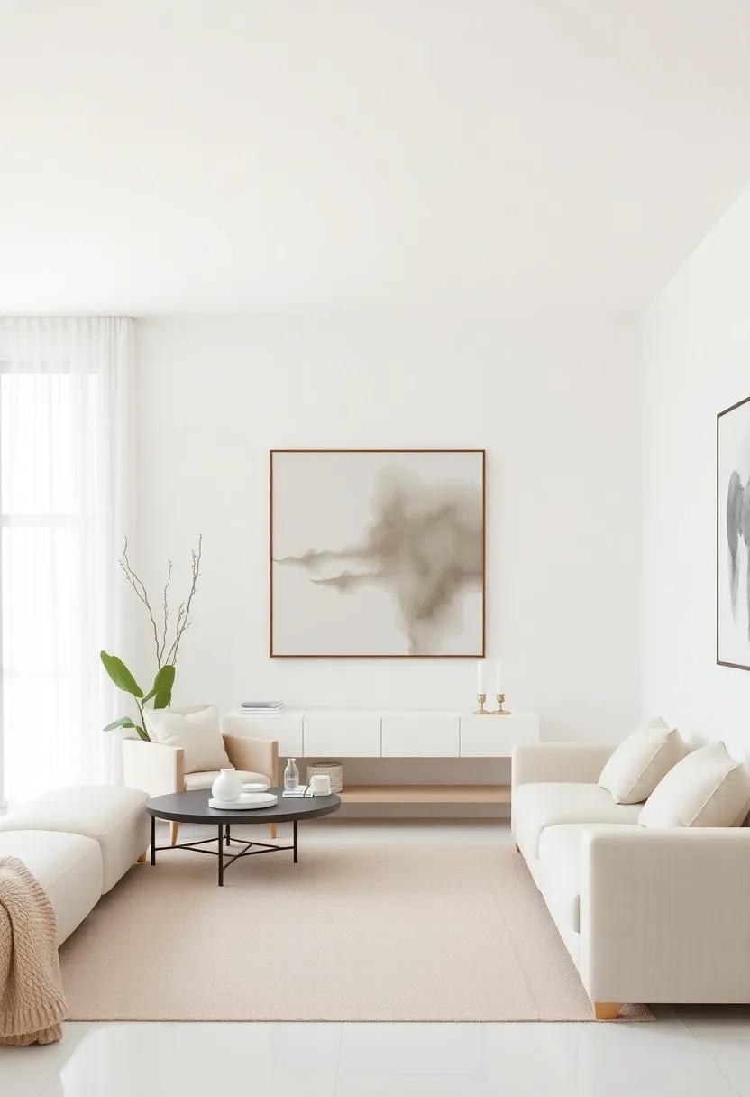 Embrace Neutrals: Create a calming atmosphere by incorporating a palette of soft whites, grays, and beiges that serve as a blank canvas for minimalistic luxury