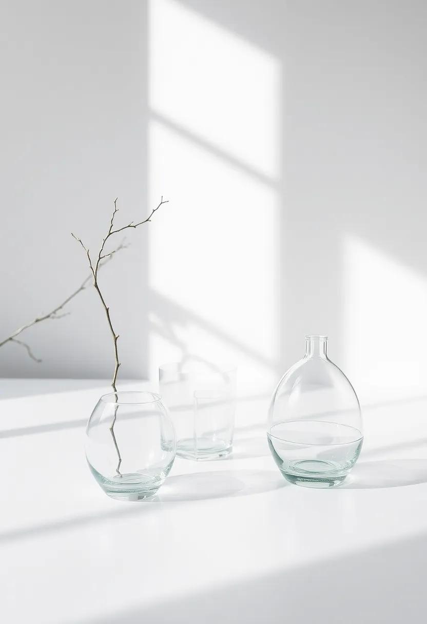 Glass Elements: Incorporate glass decor pieces that are elegant yet unobtrusive, enhancing the feeling of openness in your living space