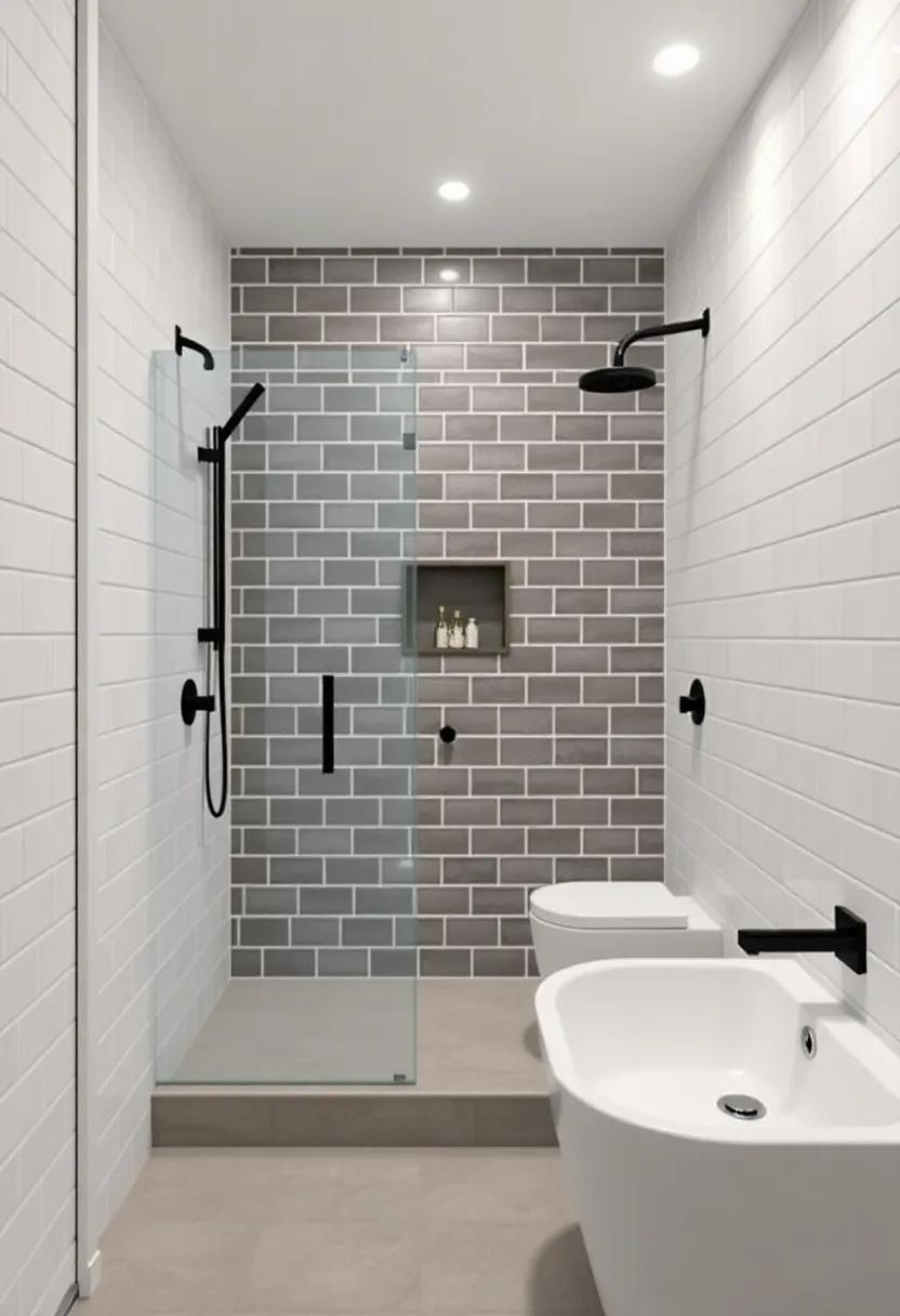 Innovative Shower Designs Featuring Subway Tiles as Focal Points