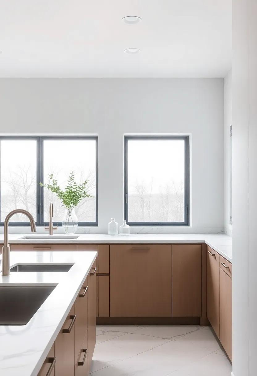 frame your kitchen windows with marble sills to extend the luxurious feel beyond just the countertops