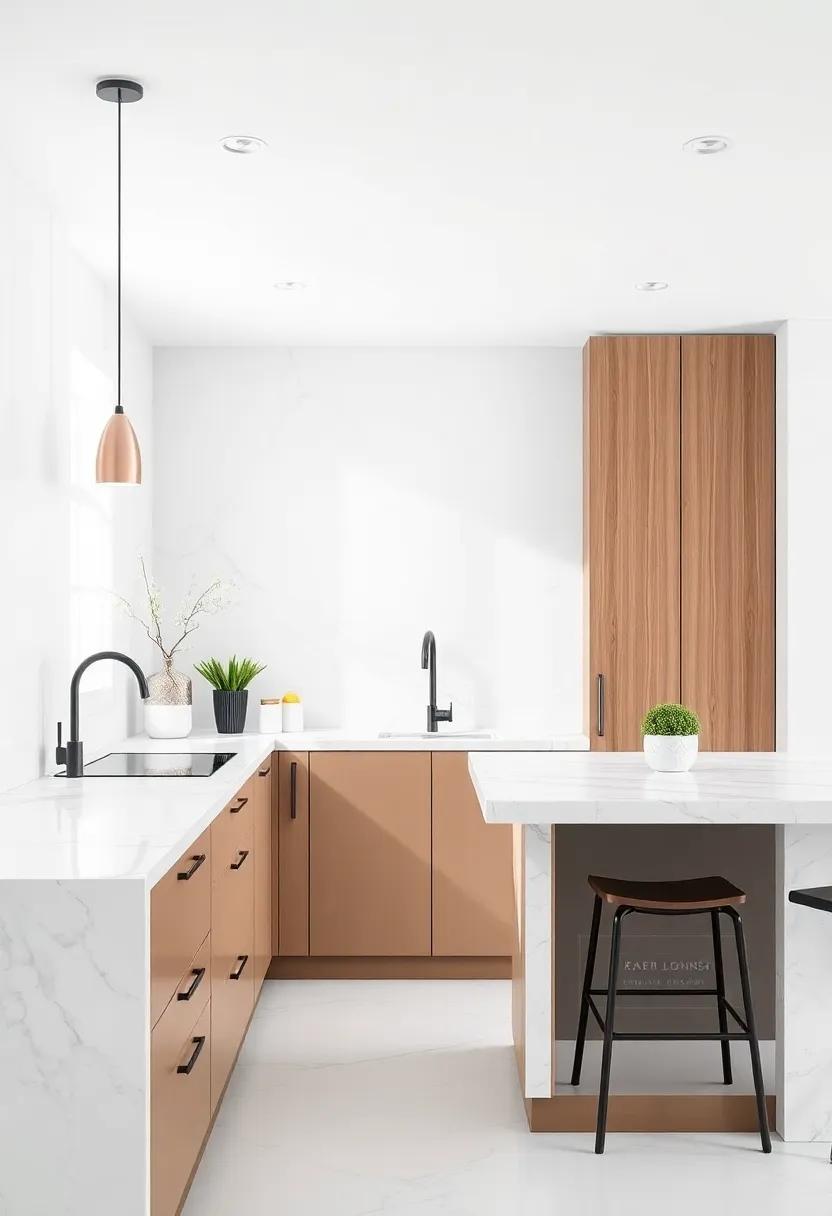 Introduce color by selecting marble with subtle veining, such as soft gray, blue, or even green, to complement your kitchen palette